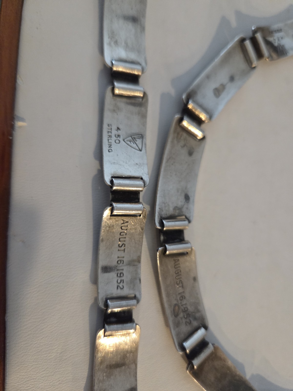 Laurence Foss Sterling Silver Necklace and Bracelet Set 95 Grams #450