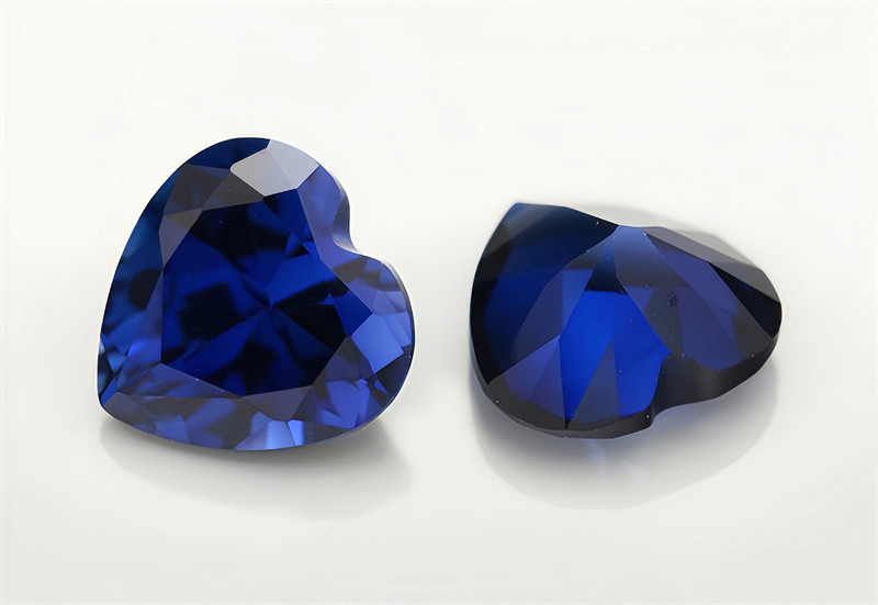 HEART CUT ROYAL BLUE SAPPHIRE LAB-CREATET HIGH QUALITY AAAA+ LOOSE GEMSTONES