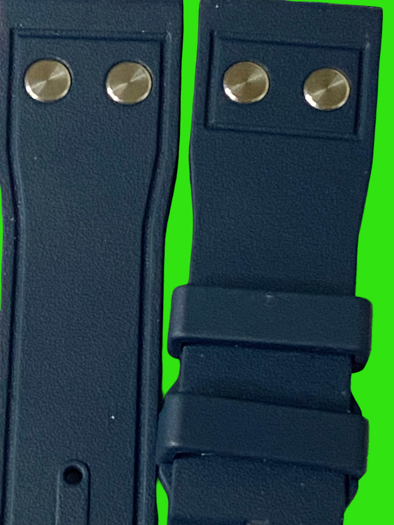 21 mm navy blue silicone strap easy fit strap suitable to IWC Watches
