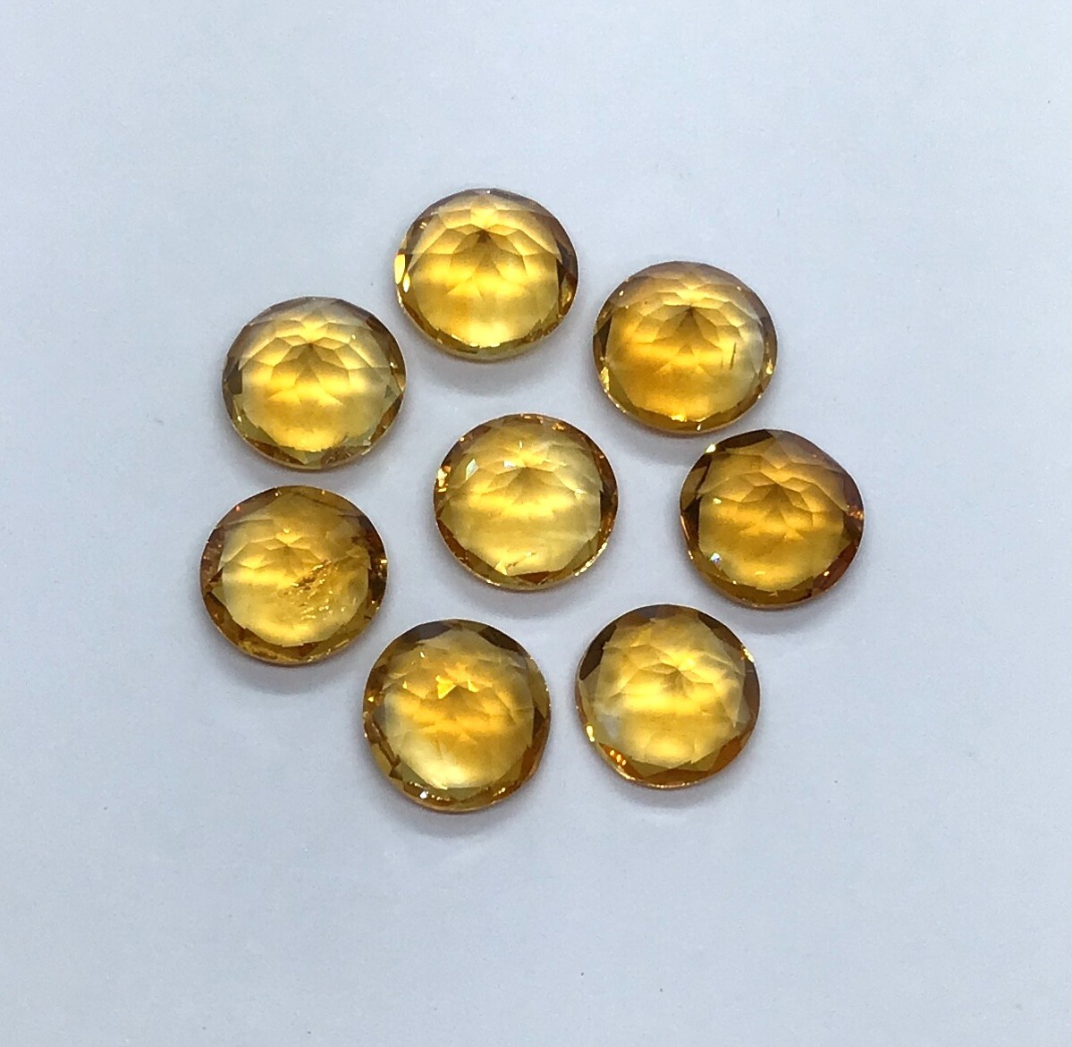 Natural AAA Citrine Cut Faceted Round Loose Gemstone For Making All Type Jewelry