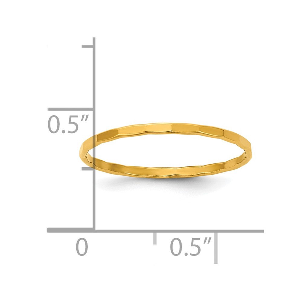 1/20 14K Gold Filled 1.25mm Hammered Stack Band