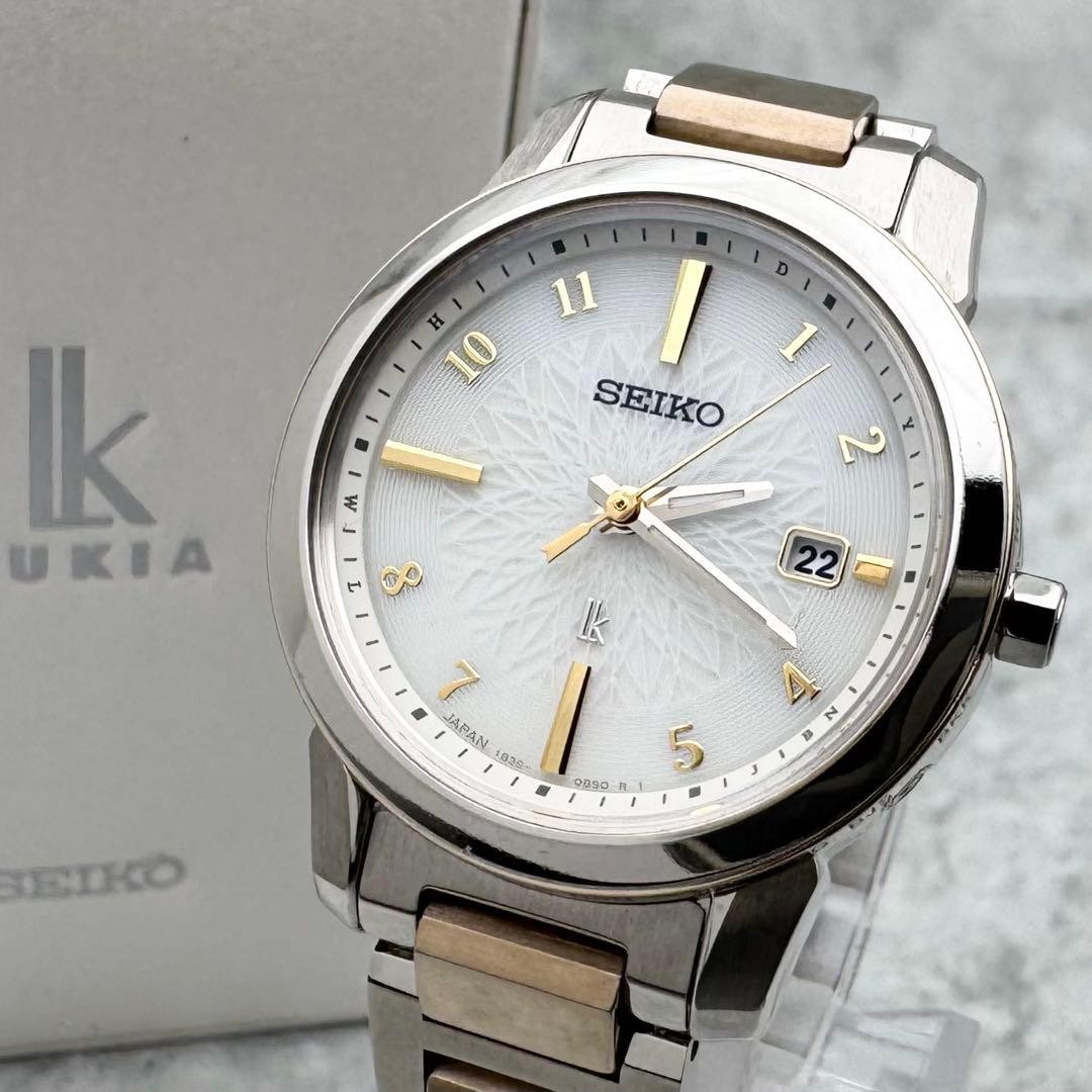 Seiko LUKIA I Collection Solar Dress Watch 27.9mm Wrist 14cm White Dial