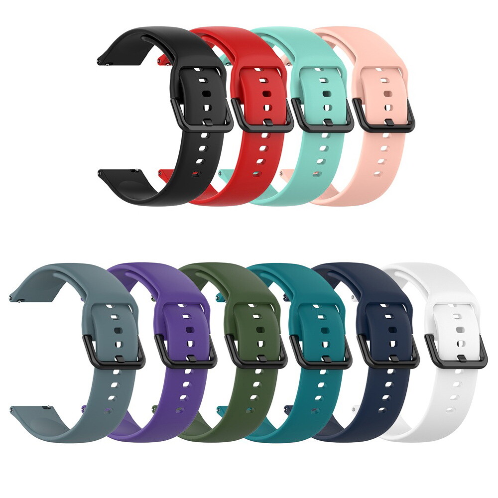 For Samsung Galaxy Watch 3 41mm Active 2 40mm 44mm Silicone 20mm Soft Band Strap