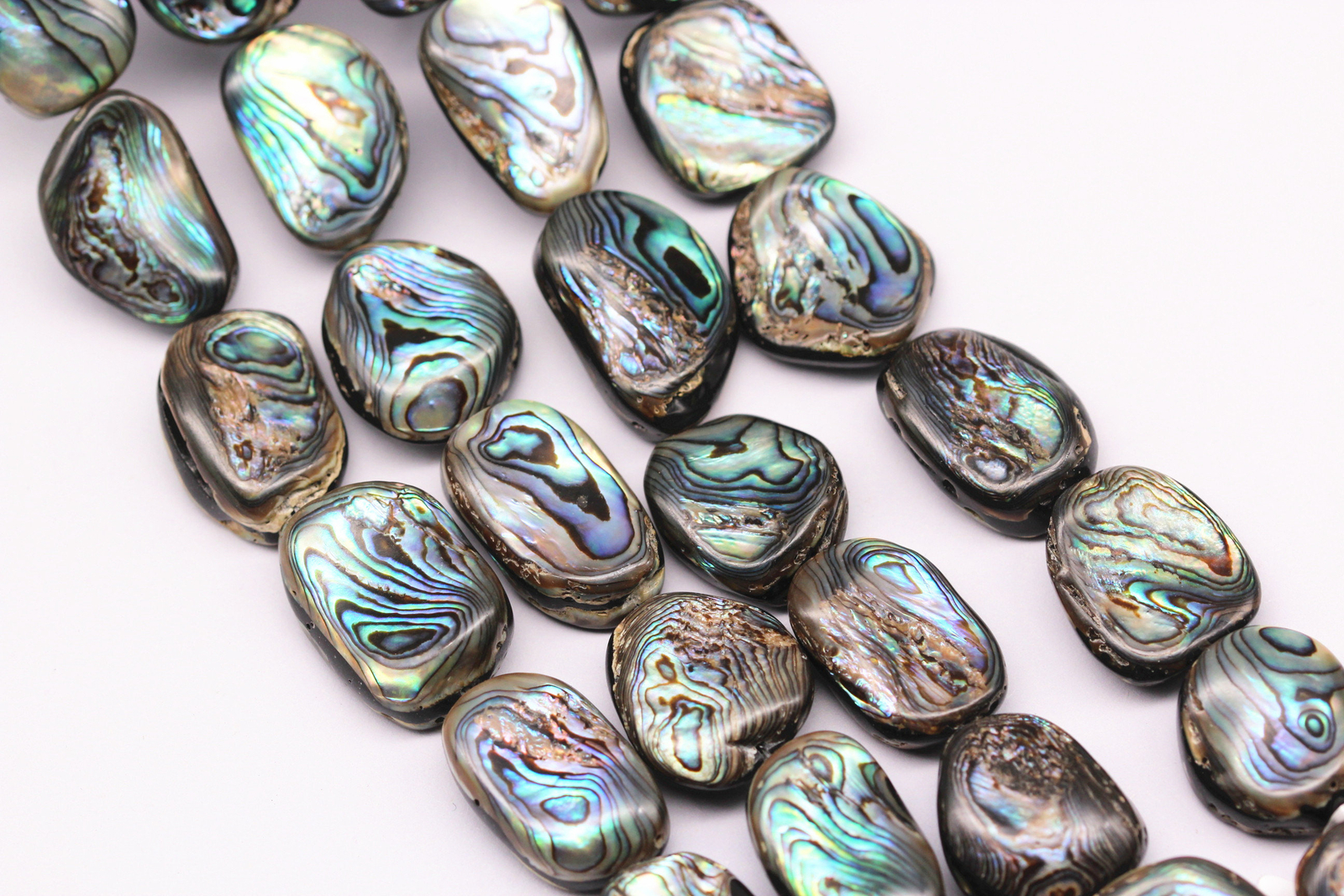 Abalone Irregular Rectangle Shape Beads 15x20mm 18x25mm 20x30mm 15.5″ Strand