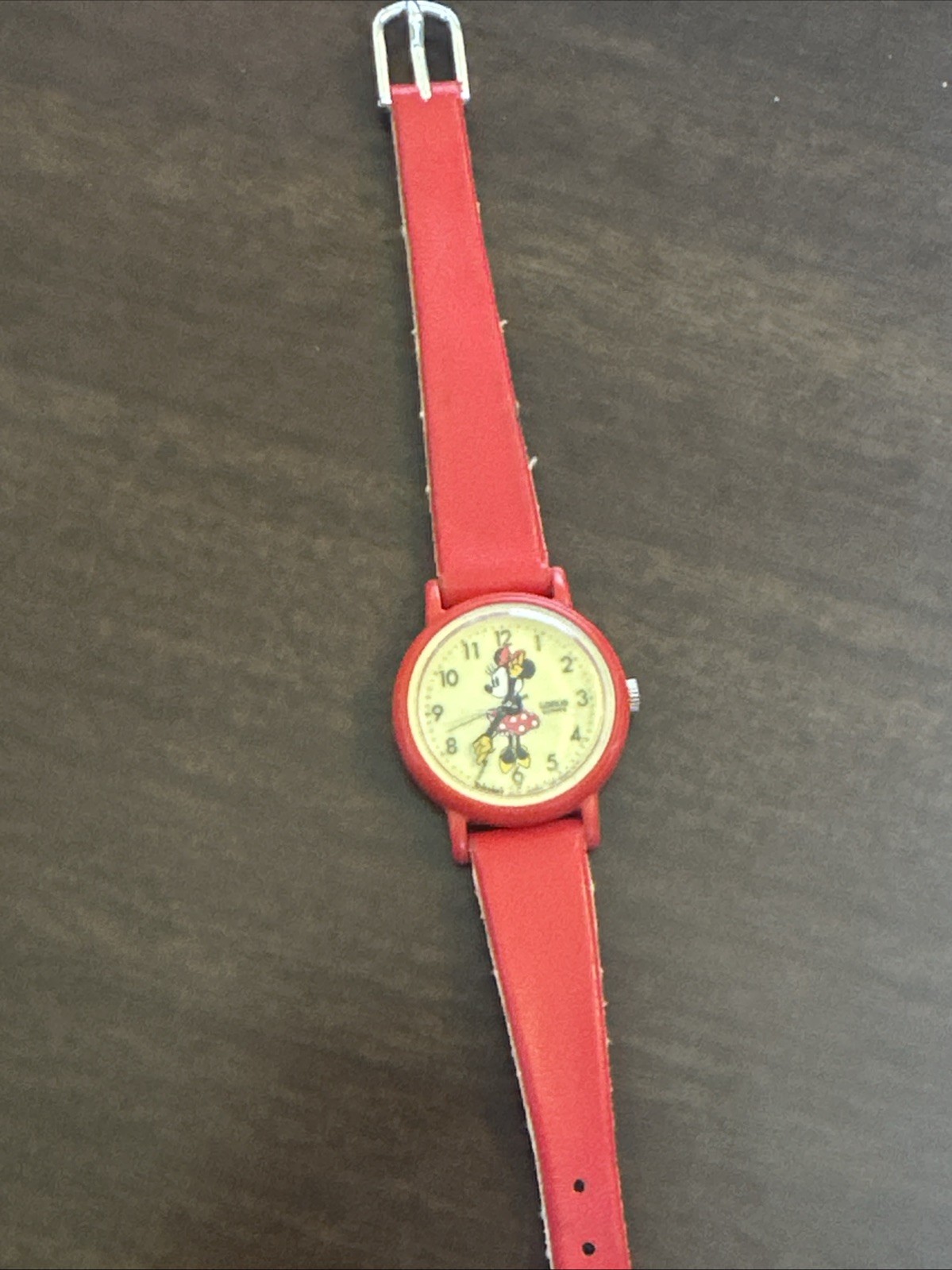VINTAGE MINNIE MOUSE LORUS QUARTZ – RED WITH RED BAND – V821-0140