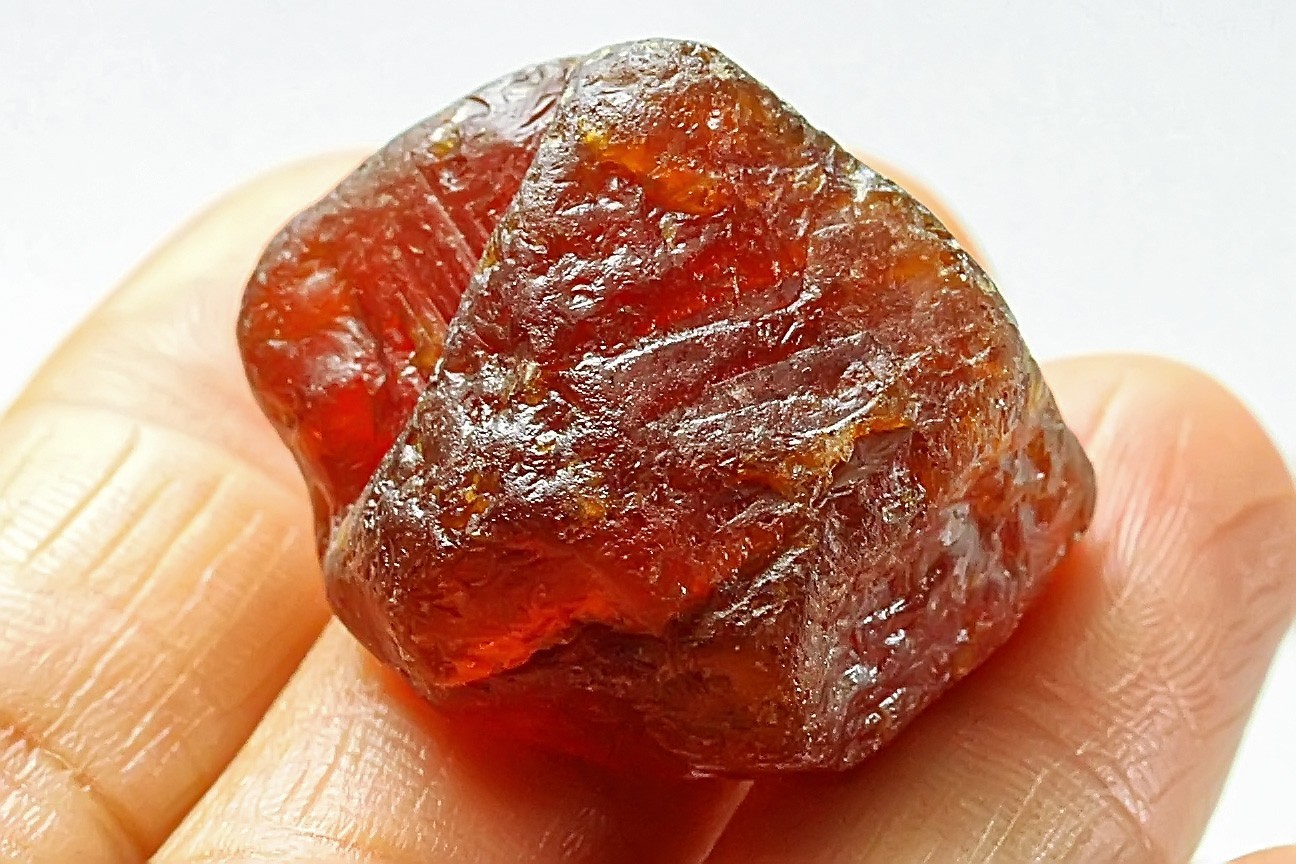 108Ct Natural Spessartine Orange Garnet Facet Rough Specimen Nigeria YFDA7