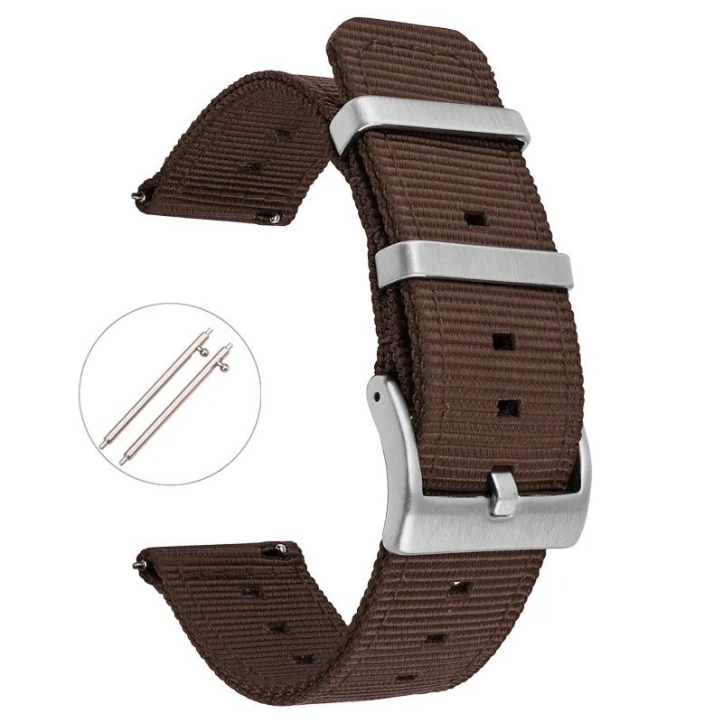 Two-Piece Nylon Watch Strap Band Quick Release Replacement 18mm 20mm 22mm 24mm
