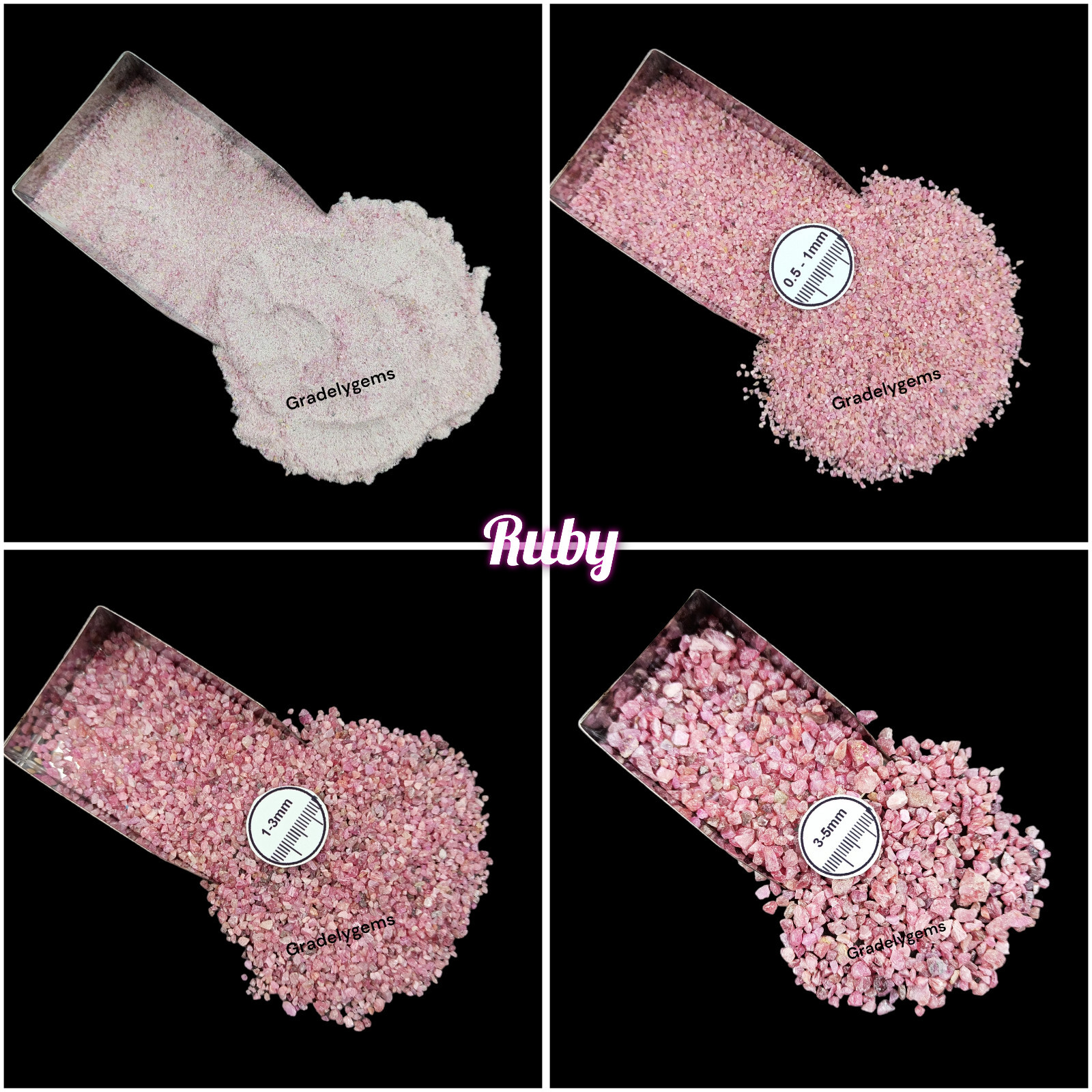 Radiant Ruby Gemstone Crushed Powder – Intense Red Hue for Resin Art, DIY Crafts