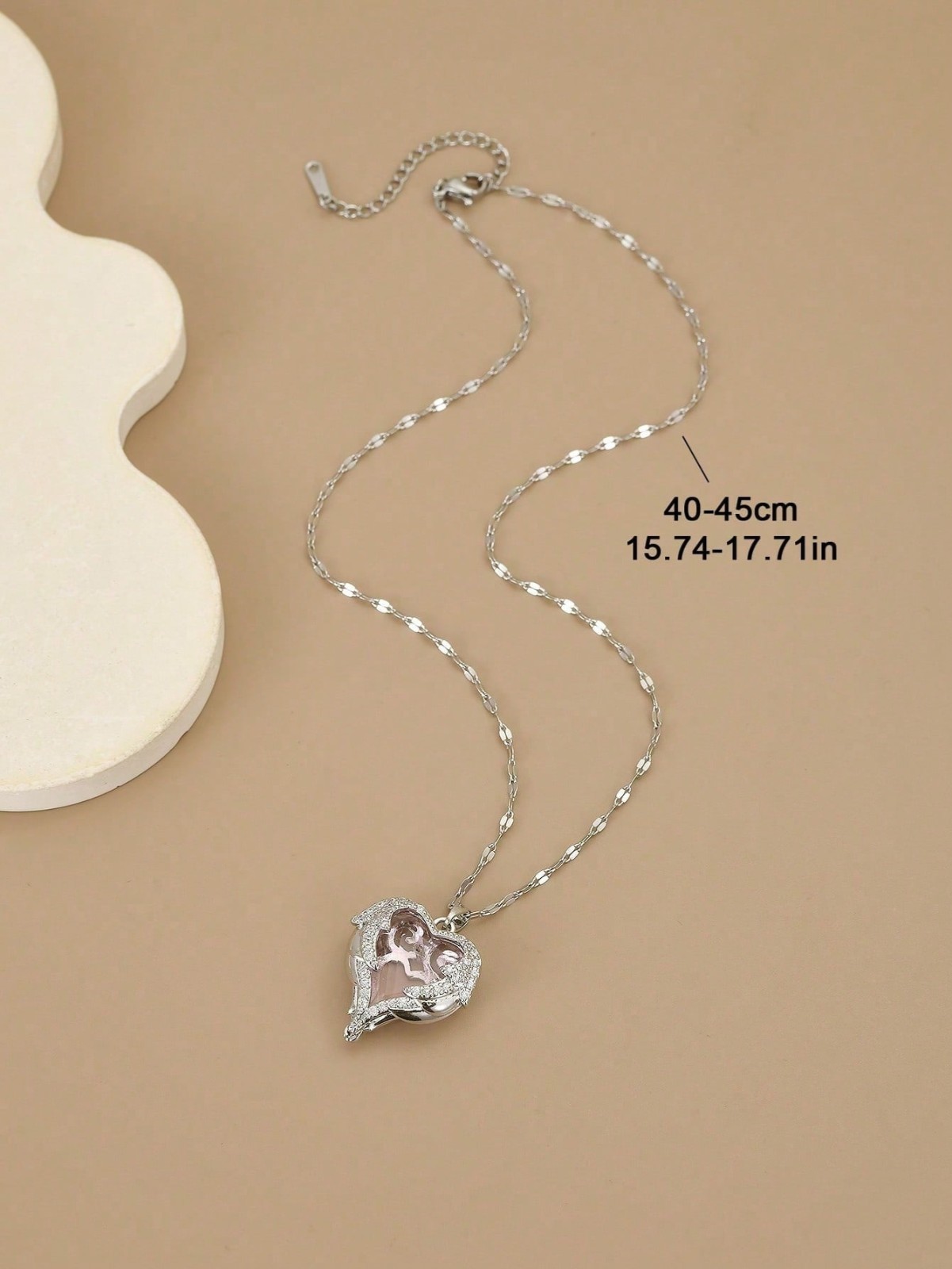 Heart Necklaces Love Gifts For Girls Angel Wings Pendant Chain for Women Mystic
