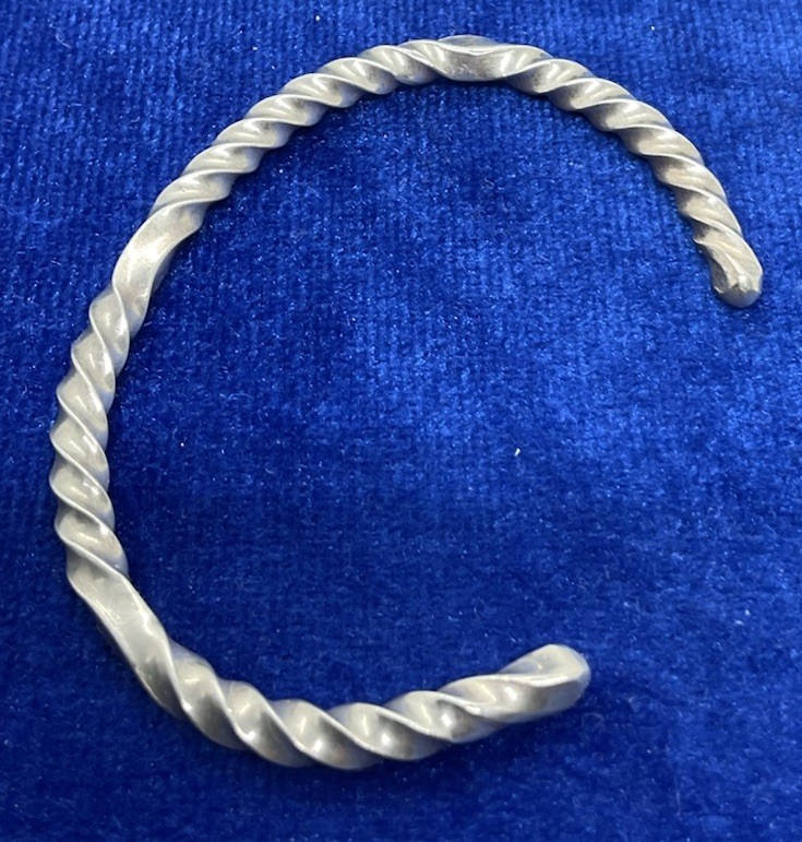A Vintage Sterling Silver Cuff Bracelet. Native American Made. 14.9 Grams. Mint.