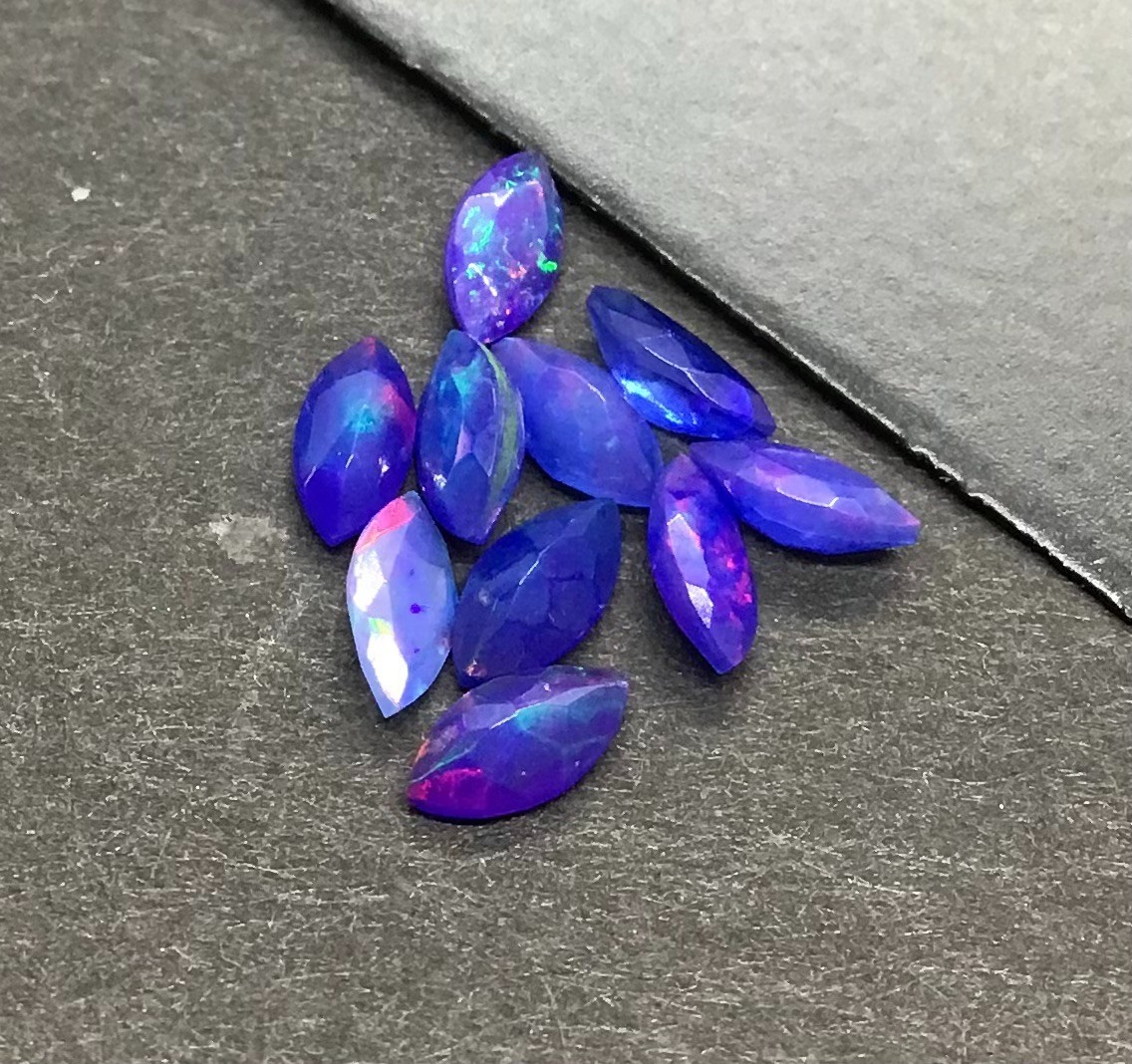 Blue Fire AAA Natural Ethiopian Opal Marquise Cut Loose Gemstone For All Jewelry