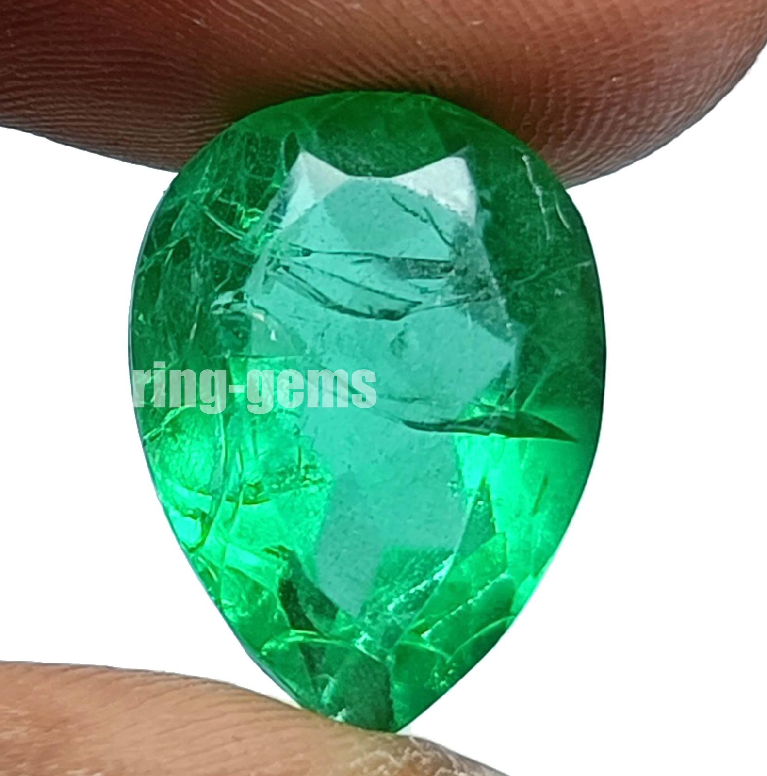 7.00 Ct Natural Colombian Green Emerald Pear Shape IGL Certified Loose Gem 5DNH
