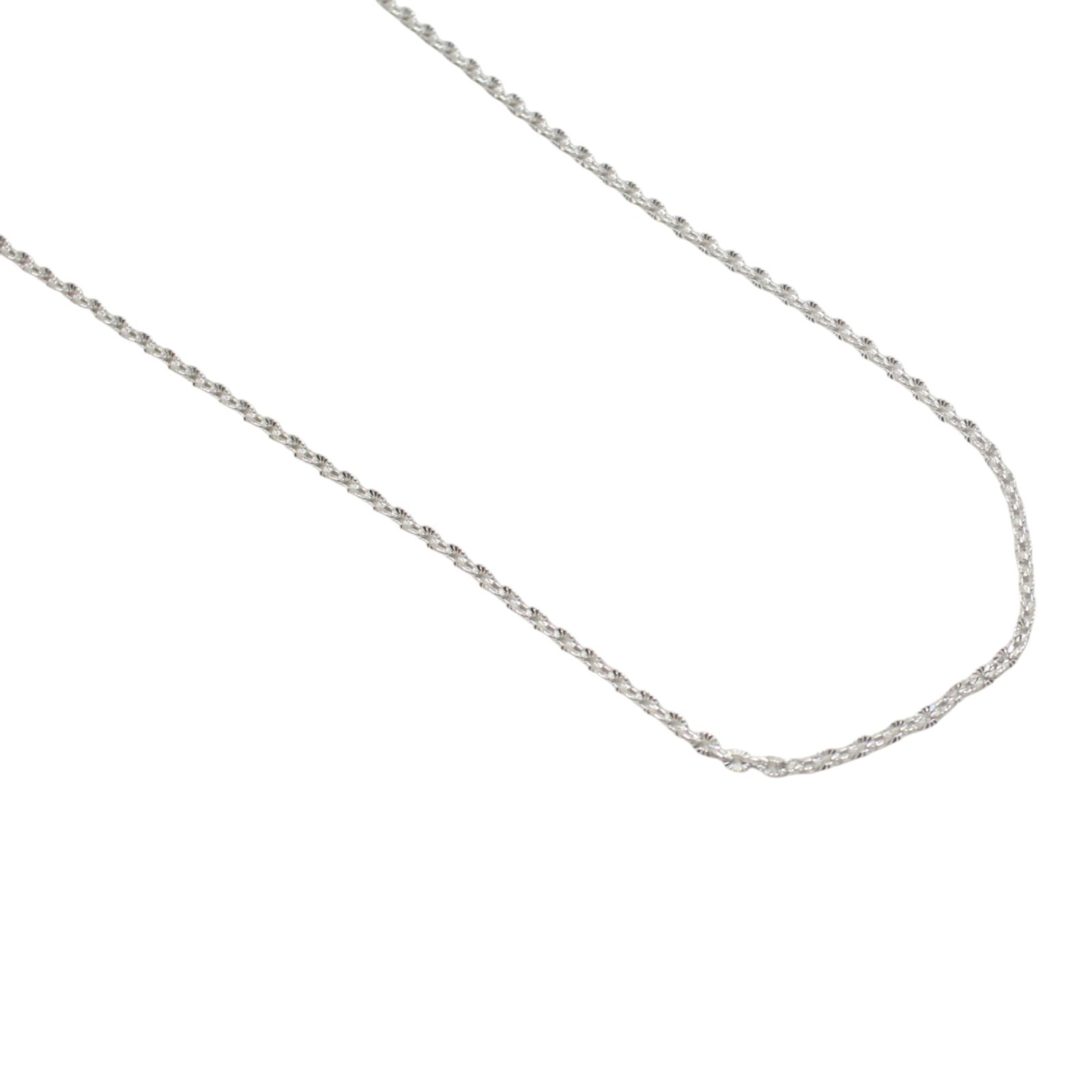 925 Sterling Silver Link Chain 18.0″ Handmade Single Piece Unisex Strong M0124