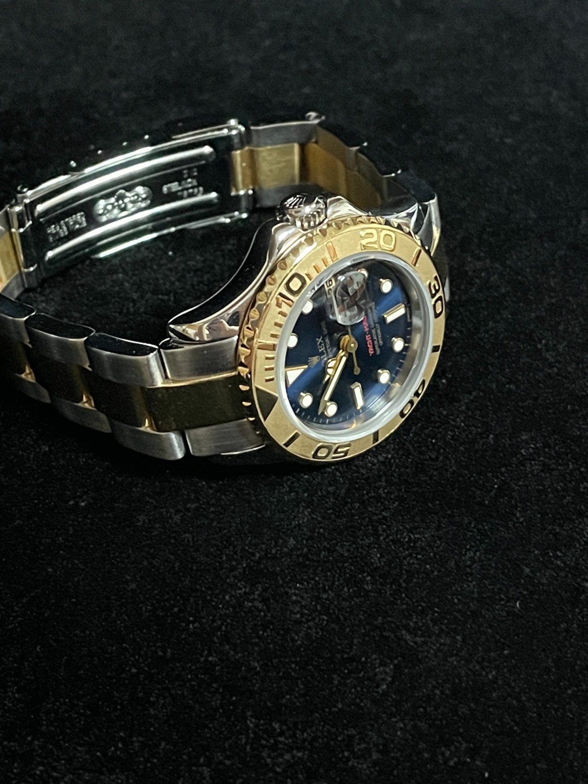 1996 Rolex Yacht-Master 69623 Blue Dial TT Oyster No Papers 29mm