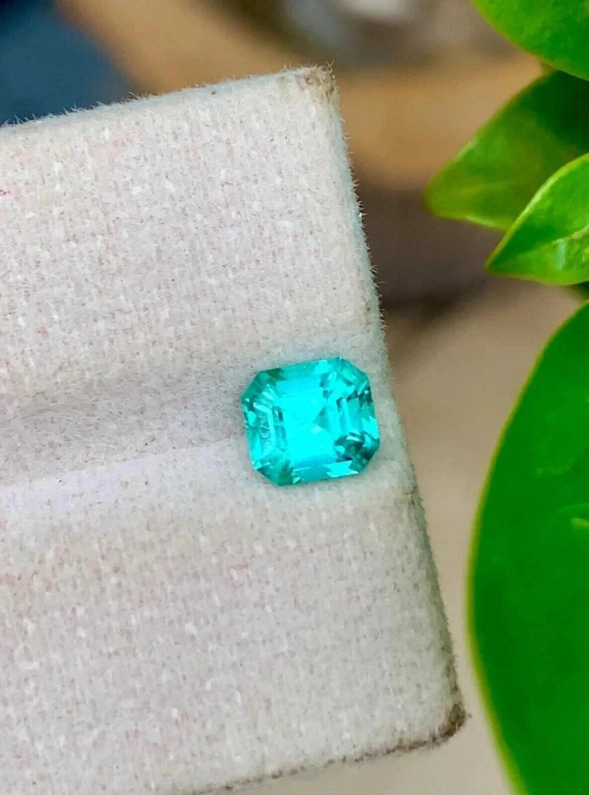 9.55 Ct+ Certified Natural Asscher Paraiba Tourmaline Neon Blue Loose Gemstone