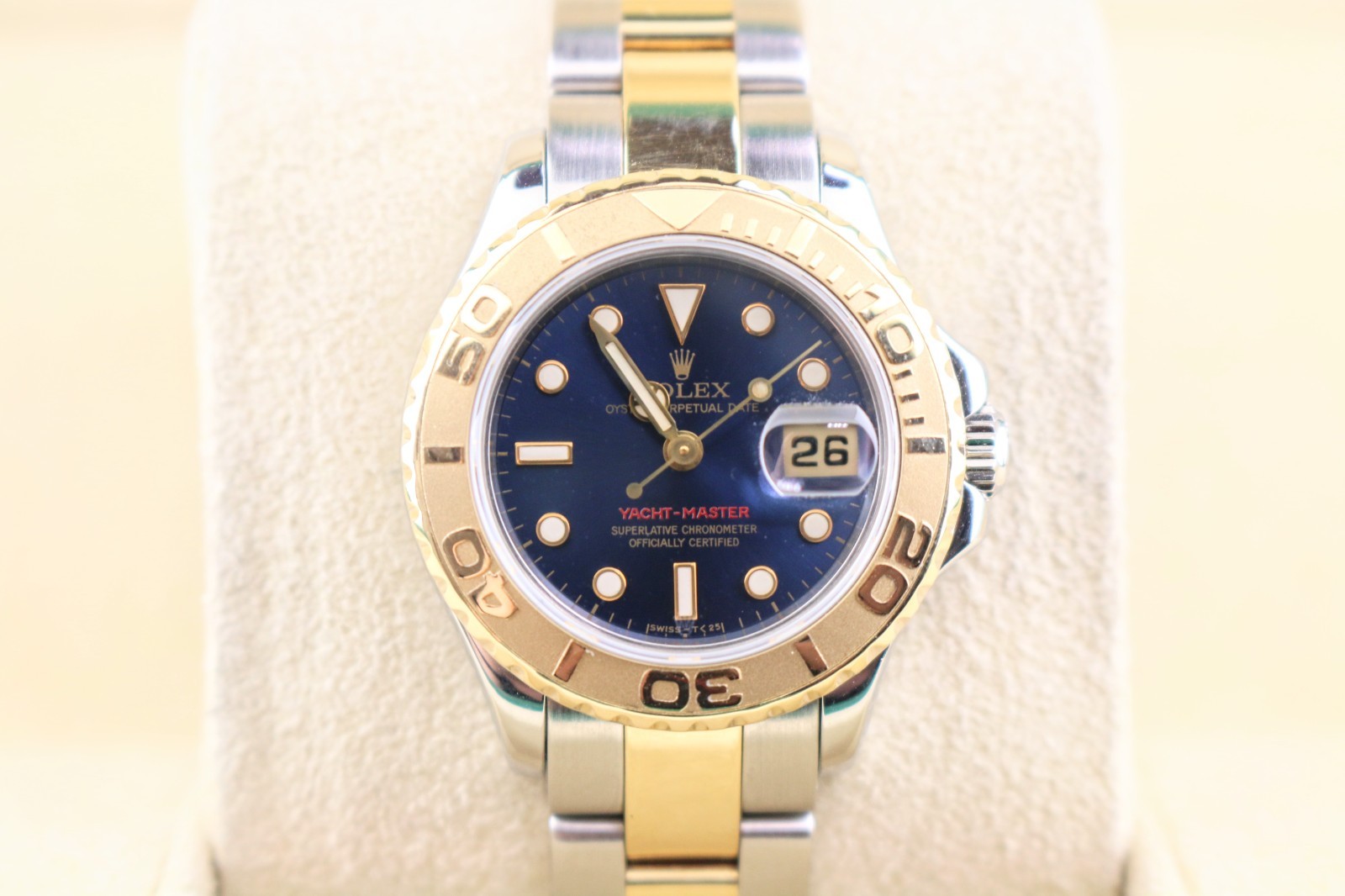 1996 Rolex Yacht-Master 69623 Blue Dial TT Oyster No Papers 29mm