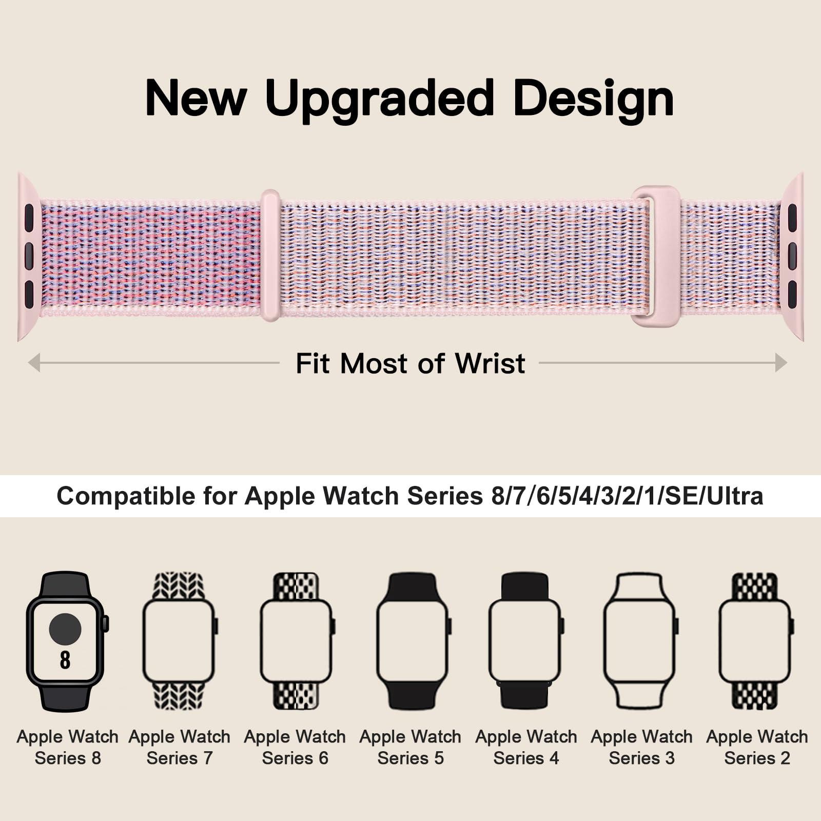New Nylon Loop Strap Apple Watch Band 46mm 40mm Smart Belt Bracelet for Iwatch