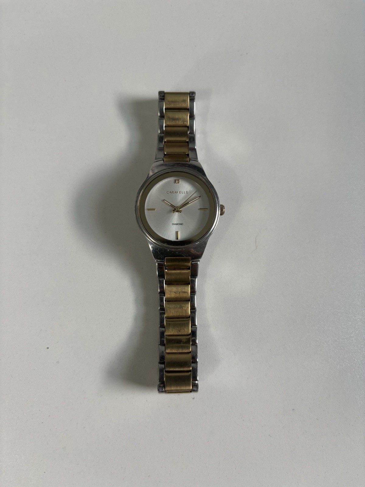Bulova Caravelle Diamond Two-Tone Bracelet White Dial Women’s Watch 45P108