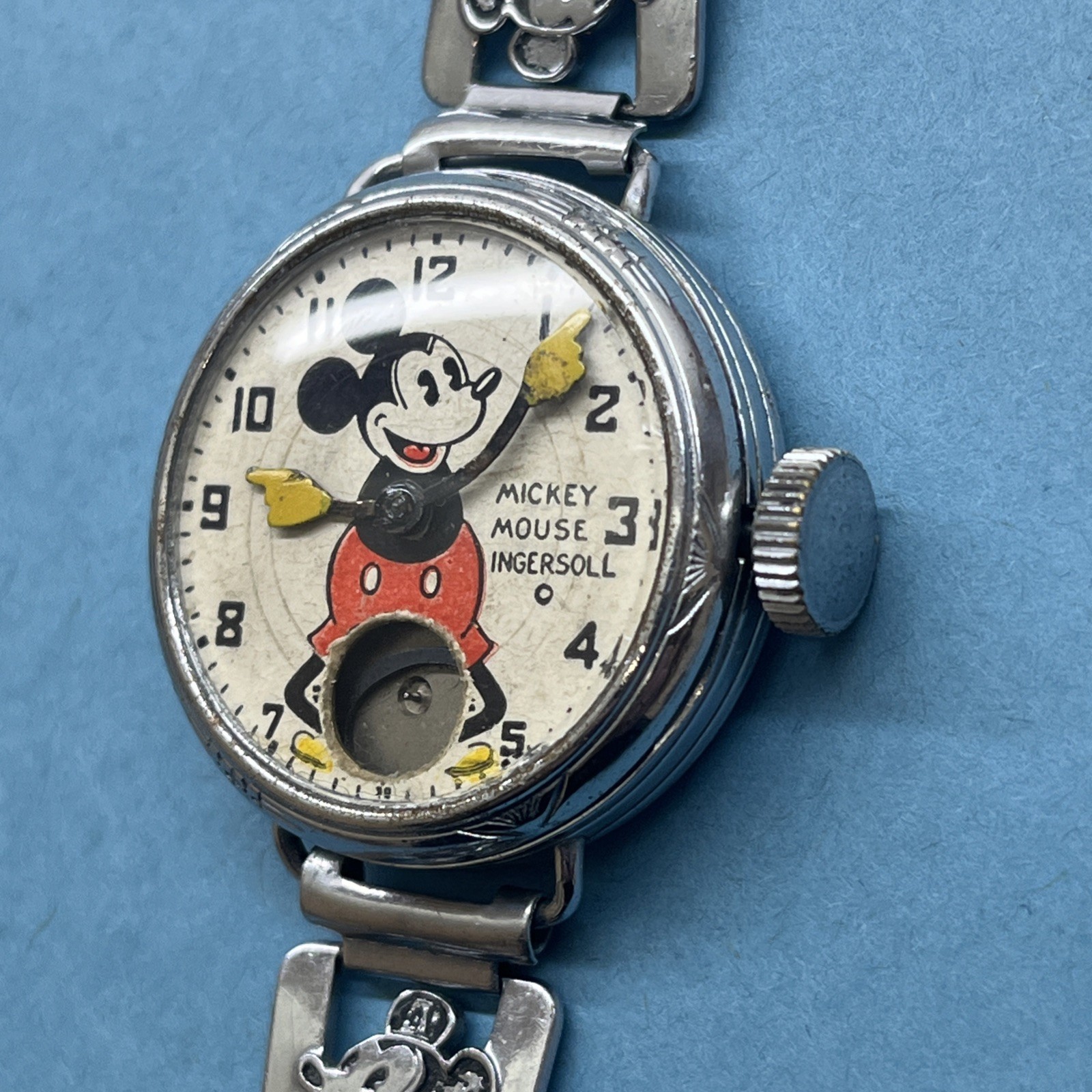 Rare Original 1933 Ingersoll Mickey Mouse Wrist Watch Disney Spares Repair