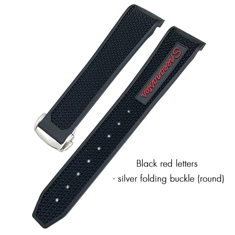 18mm 19mm 20mm 21mm Rubber Watch Band Strap For Omega Speedmaster MoonSwatch
