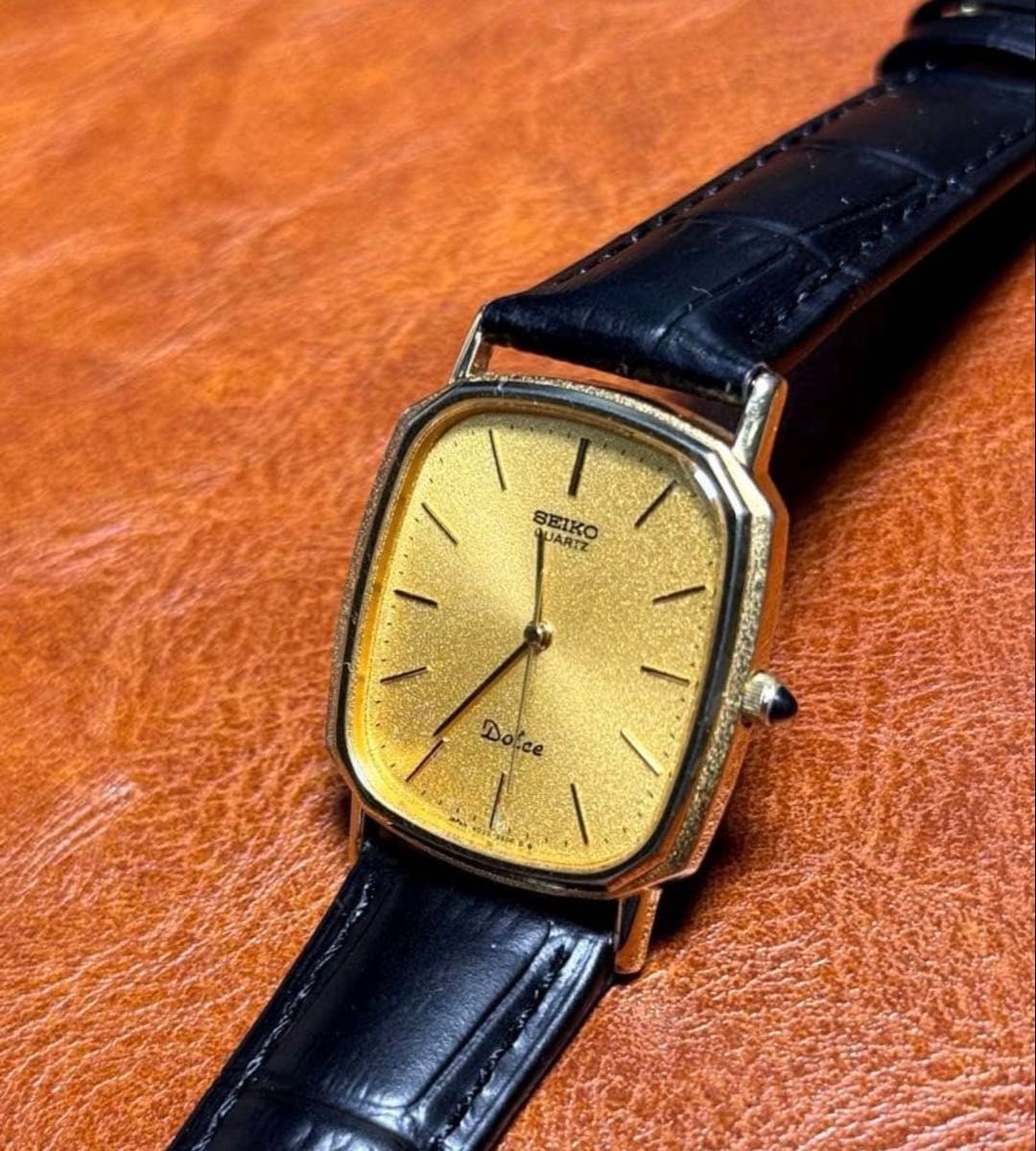 SEIKO DOLCE 6030-5550 Square Quartz Vintage 1982 Men’s 28mm From Japan