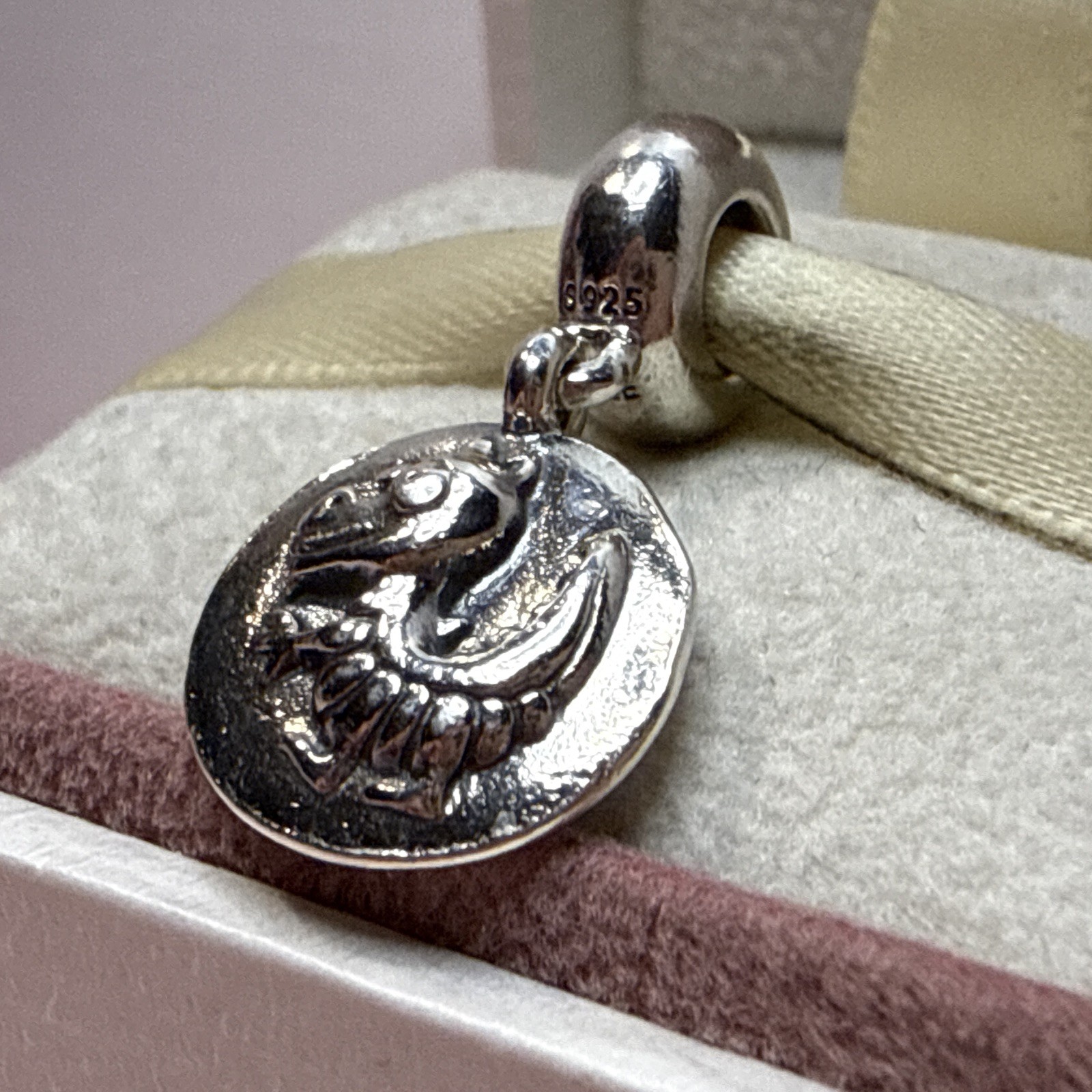 132A NWOT AUTH PANDORA SS CHINESE ZODIAC DRAGON DANGLE #790878 RARE/RETIRED!