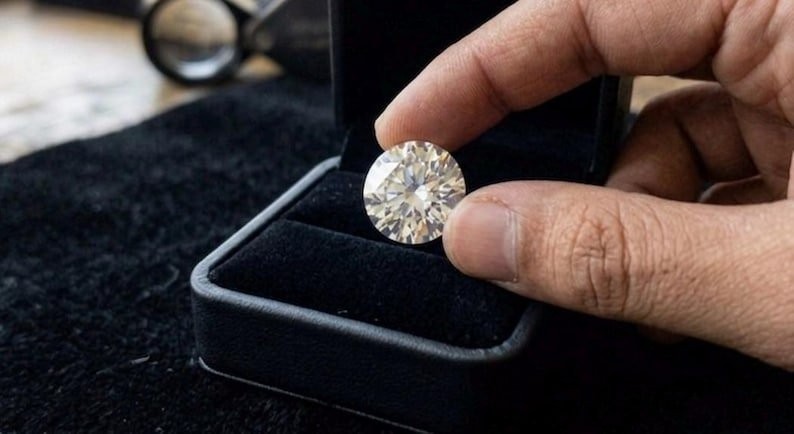 1 Ct D-E Color VVS1 Clarity Loose Lab Grown moissanite Diamond 6.50mm Gemstone