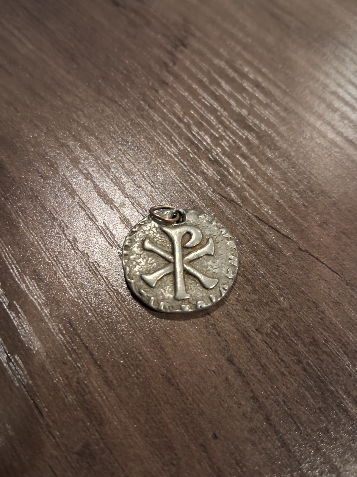 Artisan Blackbeard Smithy .999 Fine Silver Chi-Rho Pendant Medallion Hand Forged