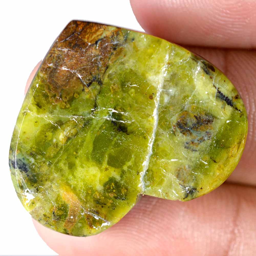 34.15 Cts 100% Natural Green Opal Cabochon 26 x 31 mm Australian Gemstone WZ62