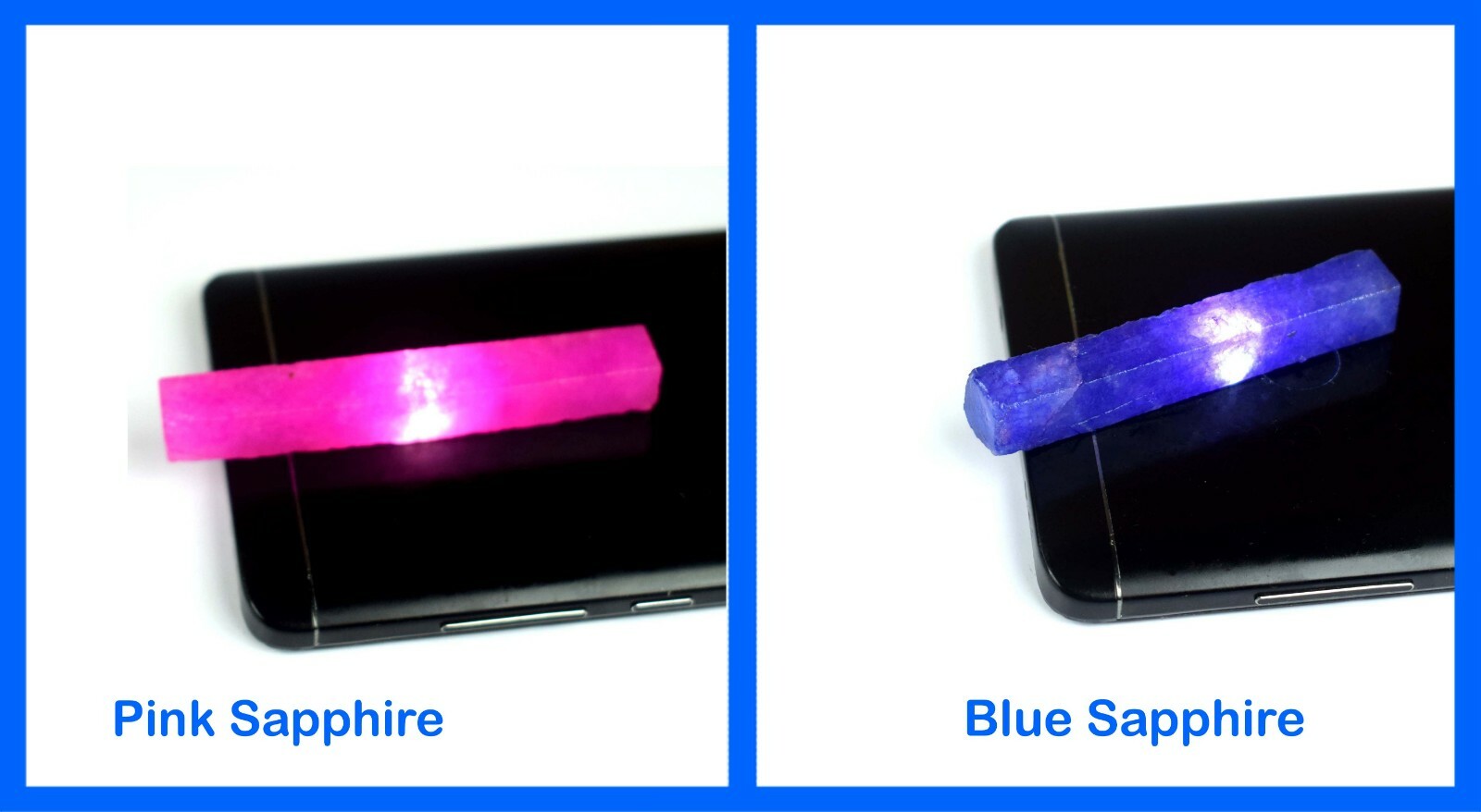 120 Ct Natural Blue & Pink Sapphire Gemstone Slice Rough Pair SQ165 Super Sale