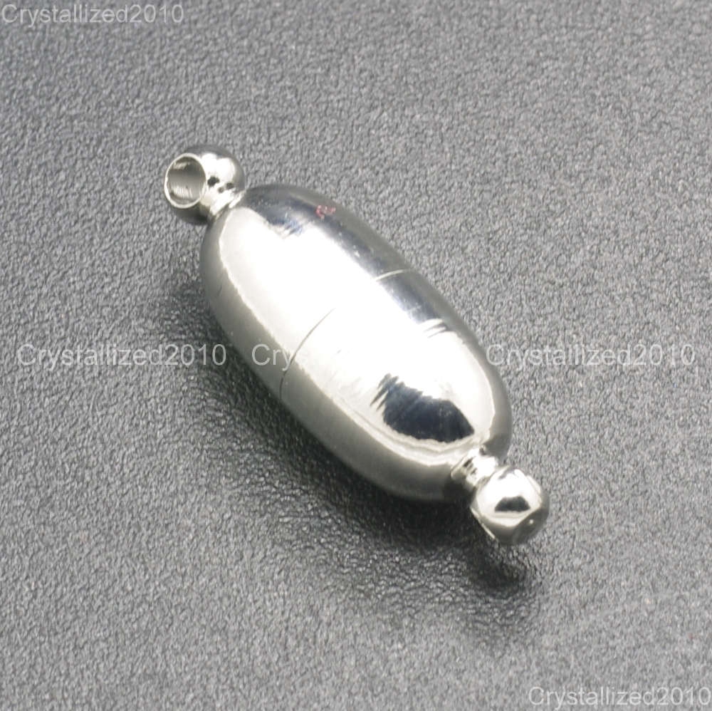 Pewter Plated Strong Magnetic Smooth Metal Connector Clasps Findings 7mm x 20mm