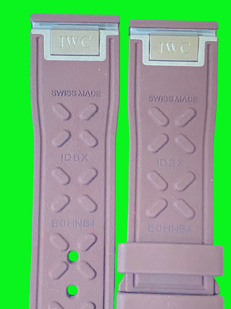 IWC 20 mm brown silicone strap easy fit strap suitable to Watches Portofino
