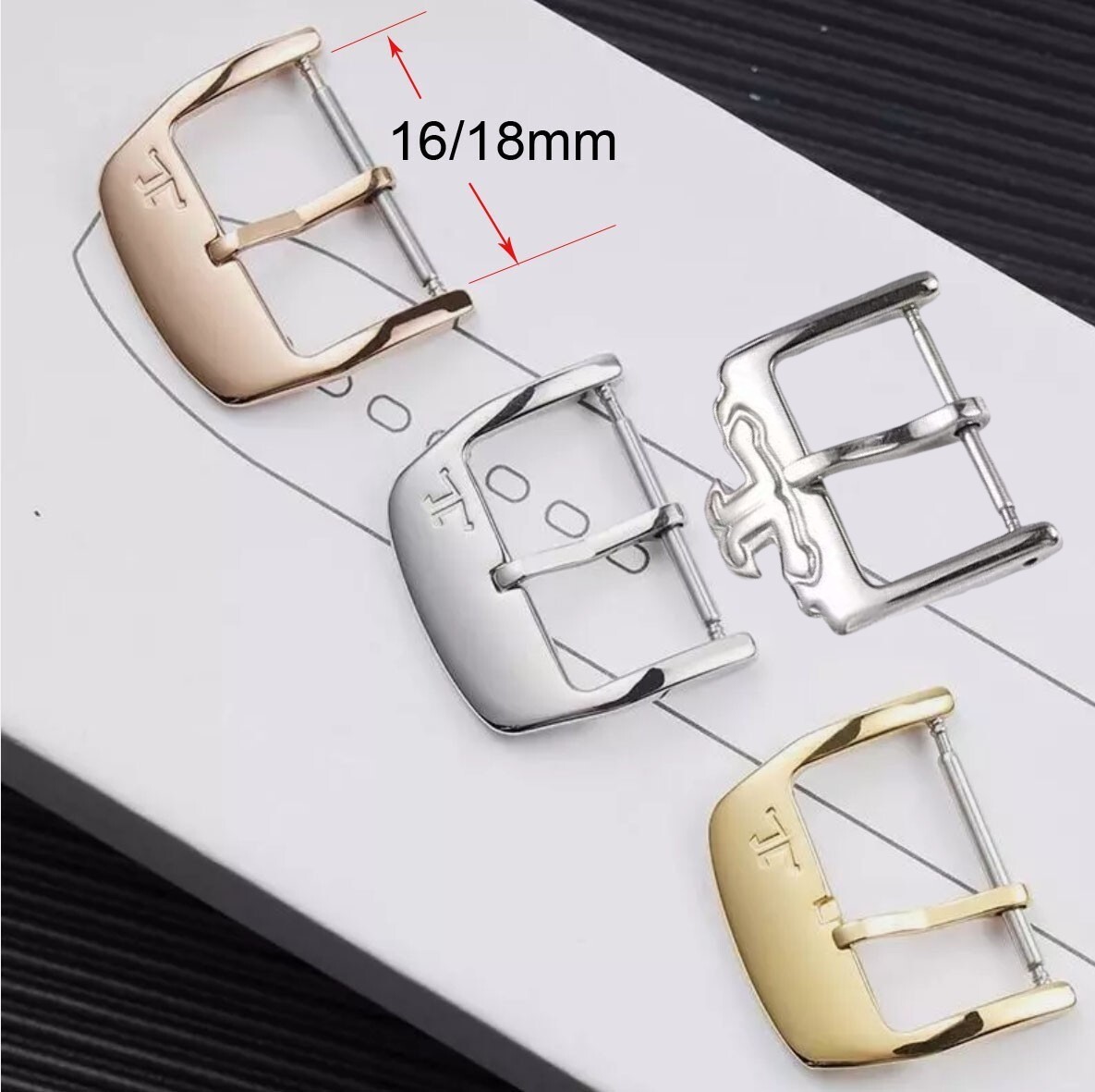 16mm 18mm Pin Clasp for Jaeger LeCoultre Pin Buckle Watch Band Bracelet Strap