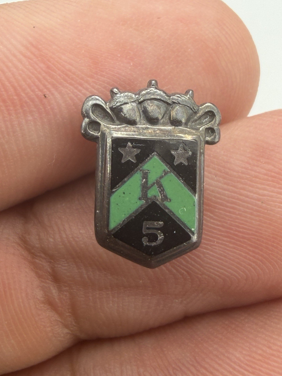 Vintage Sterling Silver And Enamel Kresge Company 5 Years Service Pin
