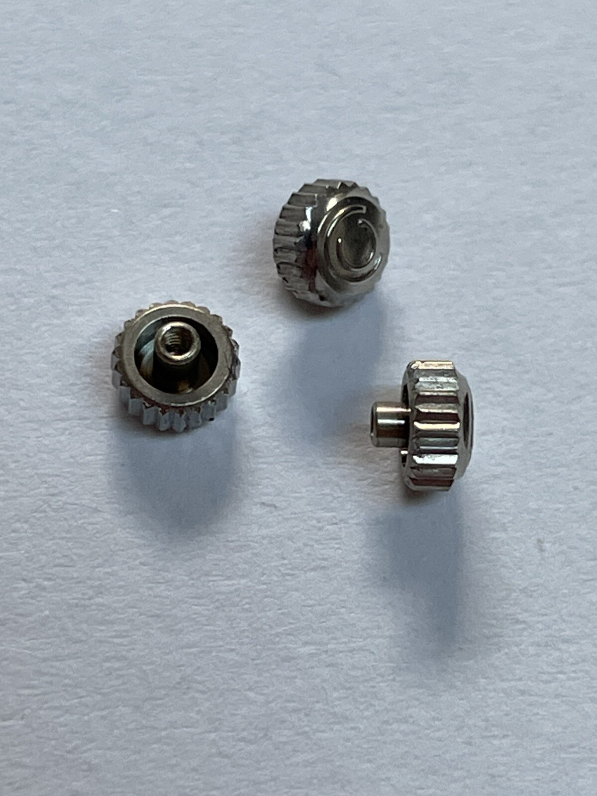 Original Silver Colored Certina Crown 4.00 Dia 2.00 High Stem 0.9mm 2.0-2.5 Tube