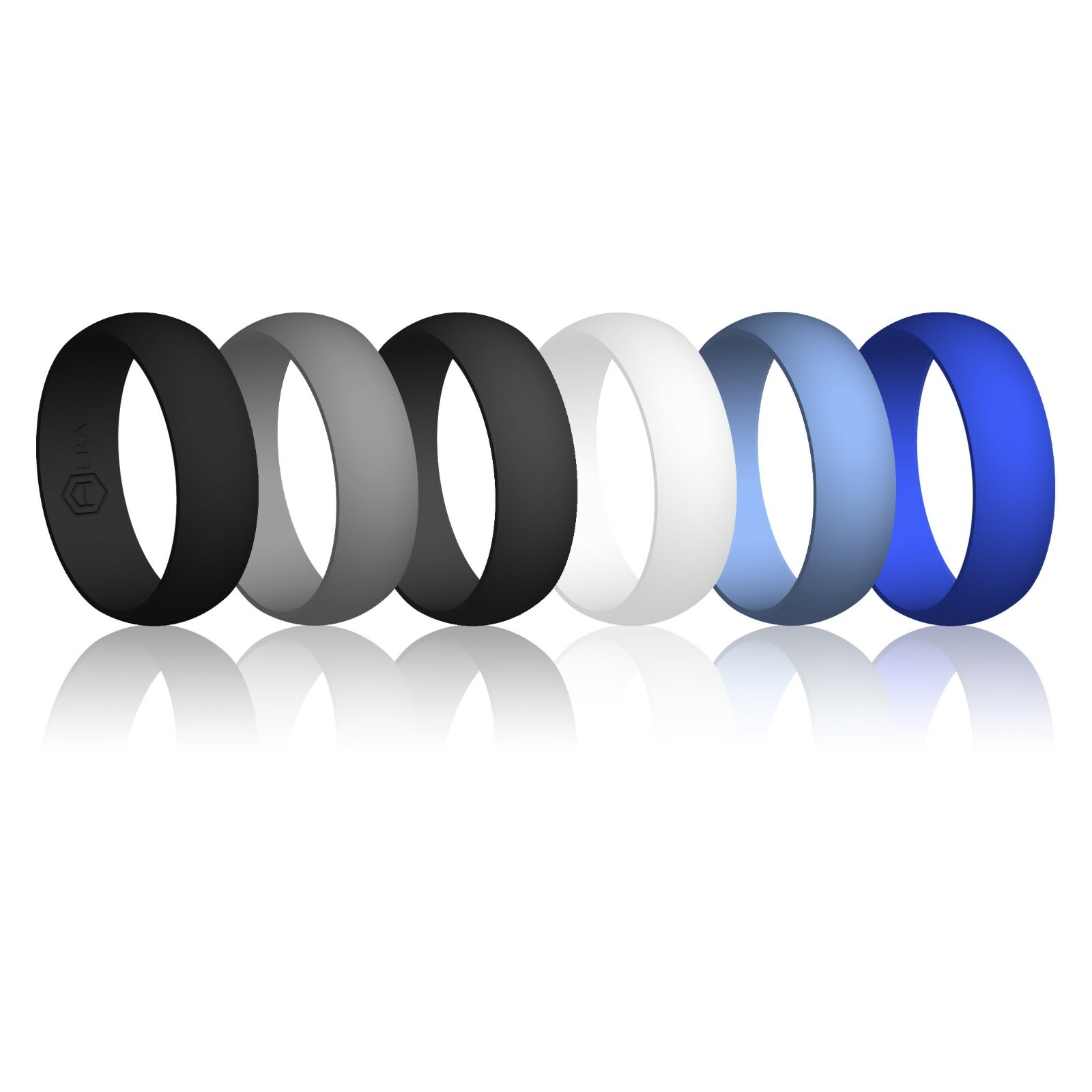 AERA Silicone Wedding Band Engagement Ring FlexFit Rubber Mens Womens Jewelry