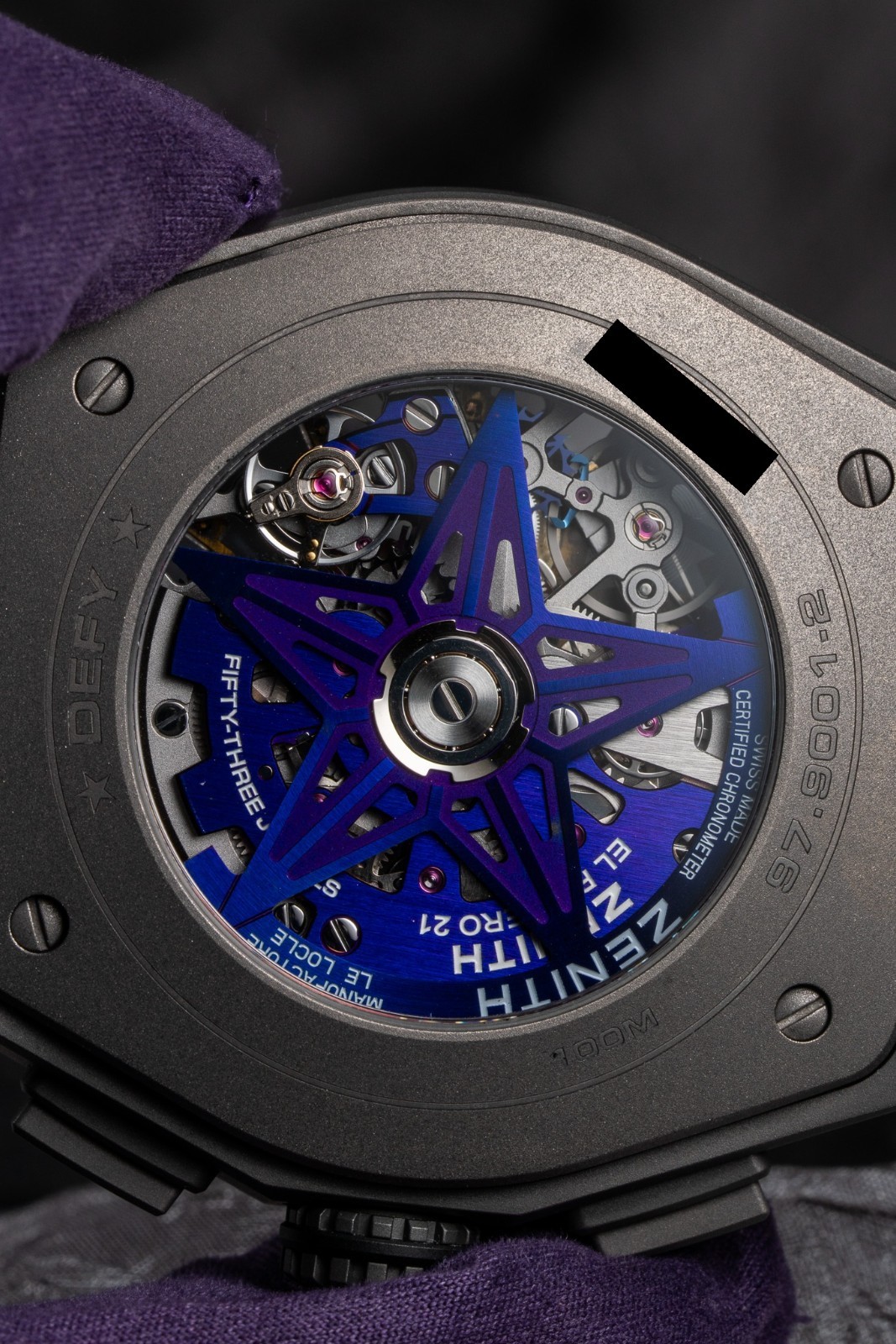 Zenith Defy El Primero 21 Ultraviolet Purple 44mm Titanium Chronograph Complete