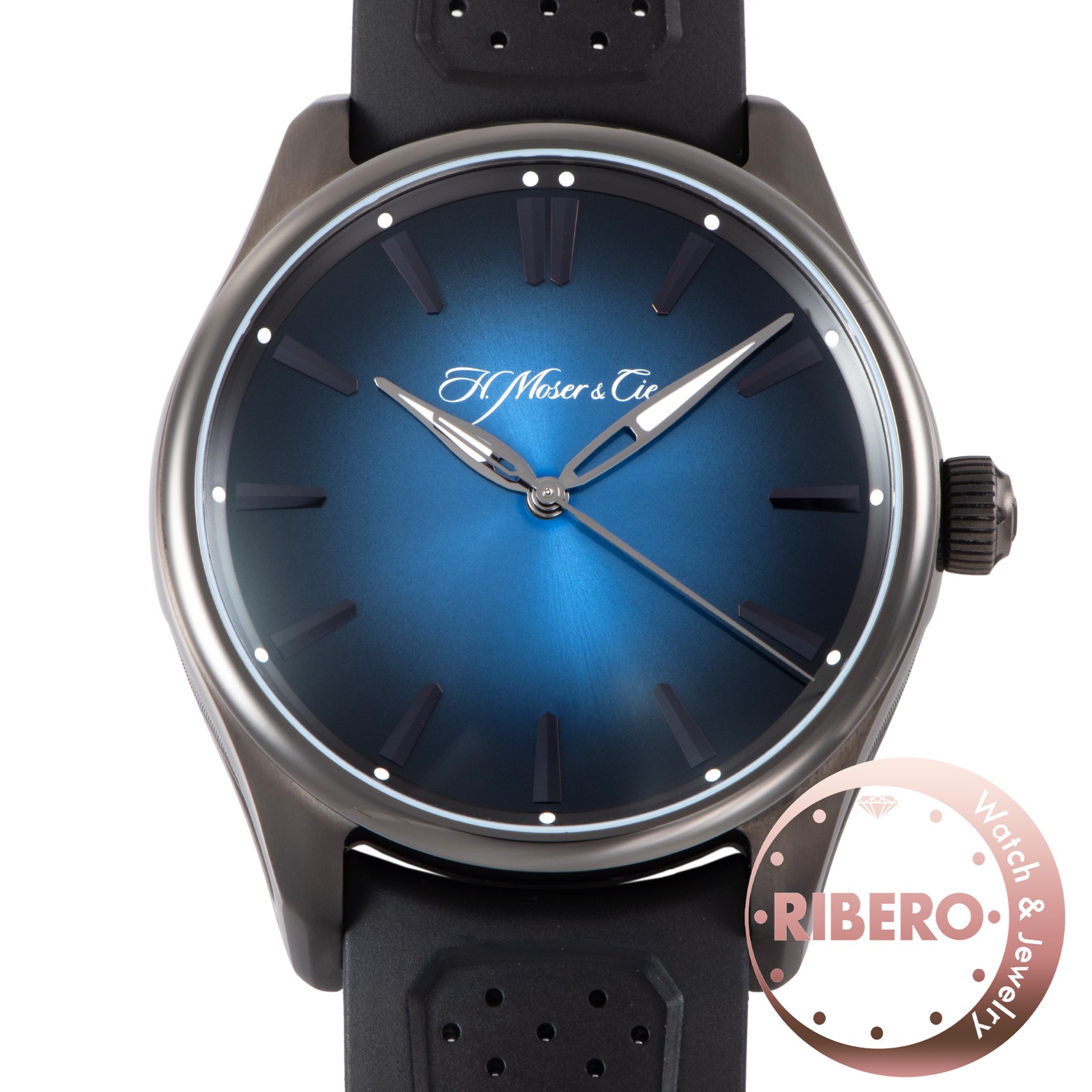 H.Moser&Cie. Pioneer Center Second Funky Blue 3200-1205 Free Shipping with Box