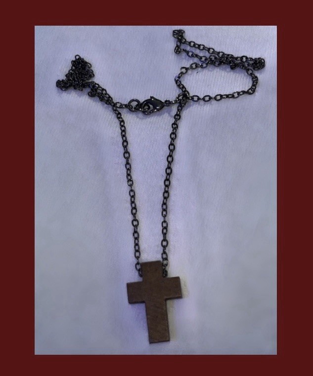 DEAL! Beautiful Walnut Wooden Brown Cross Necklace & Earrings Set + 2 FREE Gifts