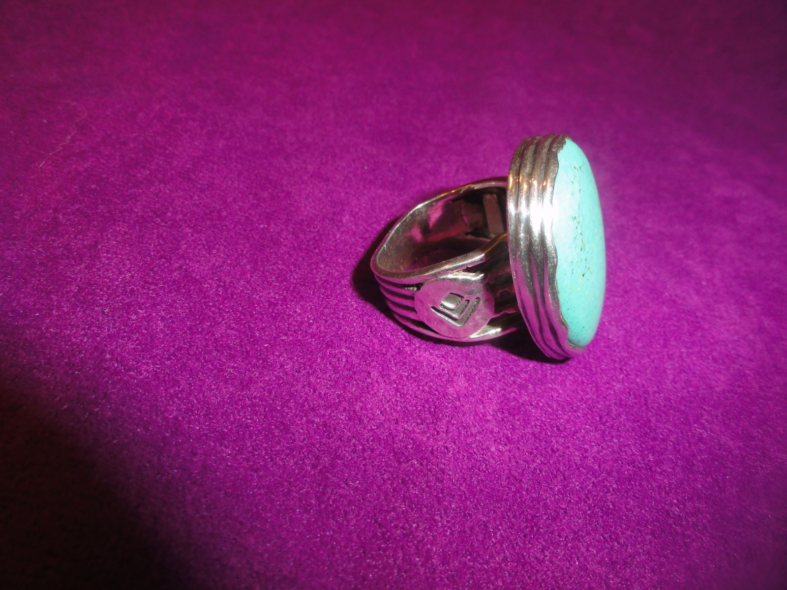 Men’s Man Silpada Sterling Silver & Turquoise Ring Marked .925 India 20 Grams