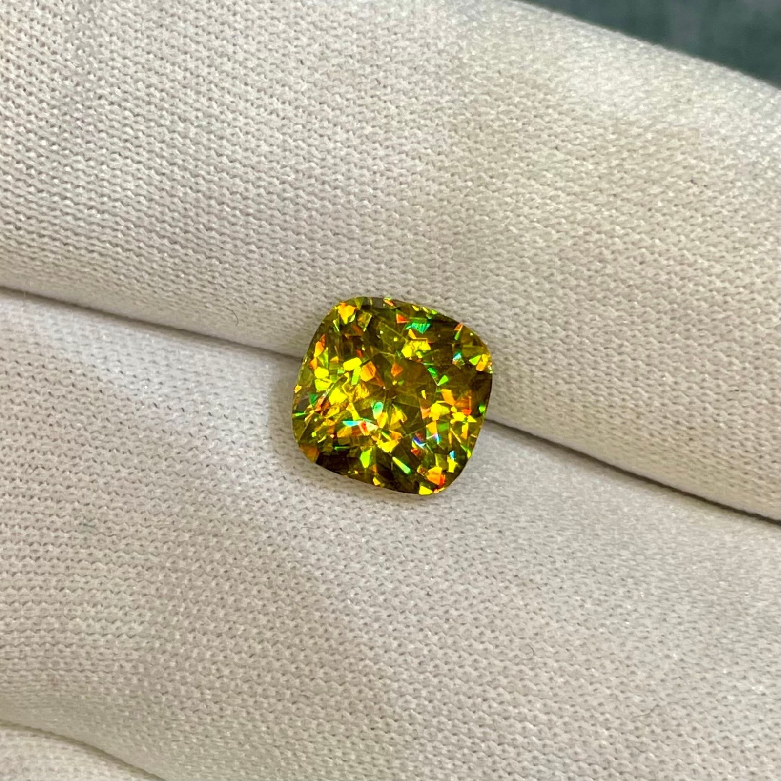 4.45 Carats Natural Fine Quality Sphene Cushion Cut From Madagascar