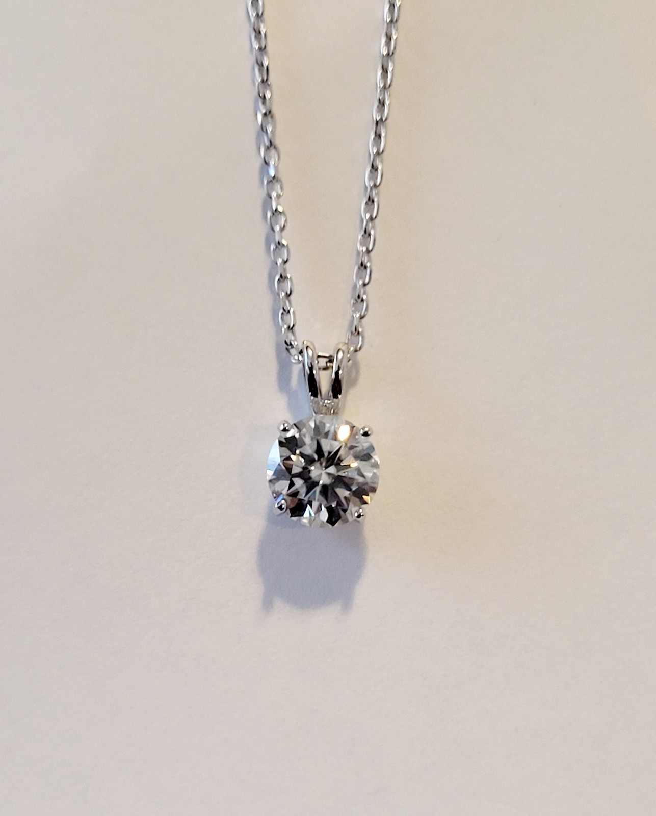 2.00 Carat Moissanite Forever Classic Solitaire Pendant (Charles & Colvard)