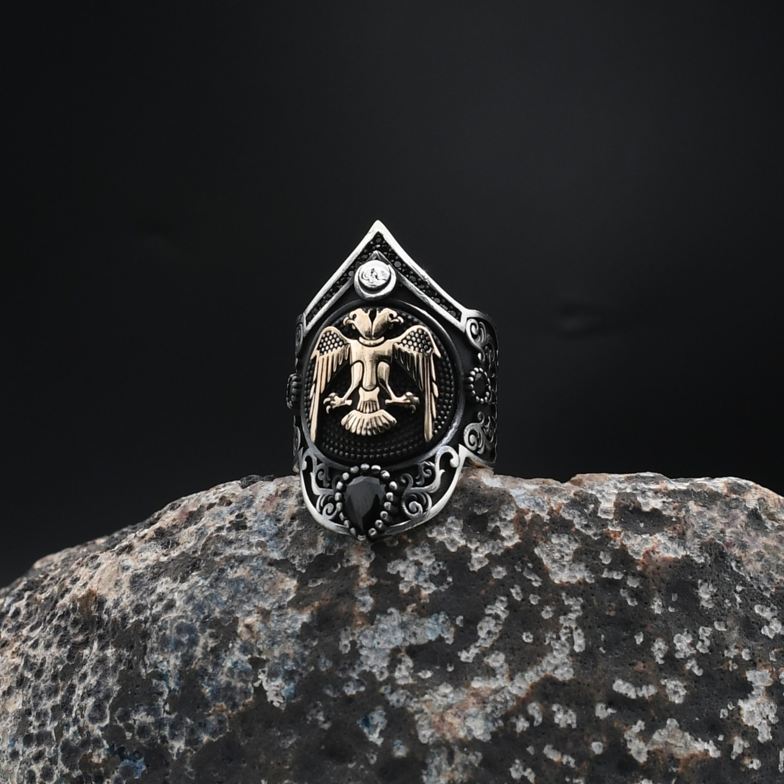 Adjustable Archer Thumb Seljuks Eagle Handmade Men’s 925 Sterling Silver Ring