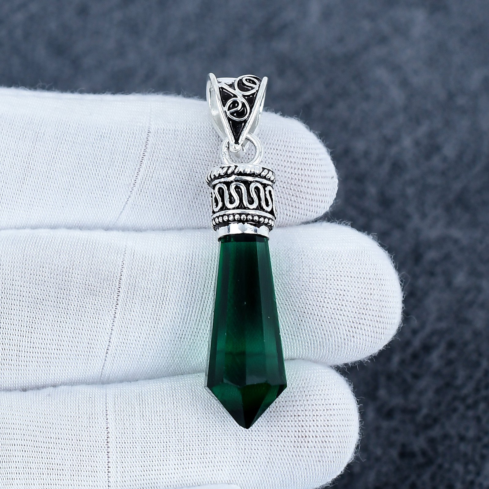 Green Tourmaline Pendant, 925 Sterling Silver Pendant, Handmade Pendant, Gift