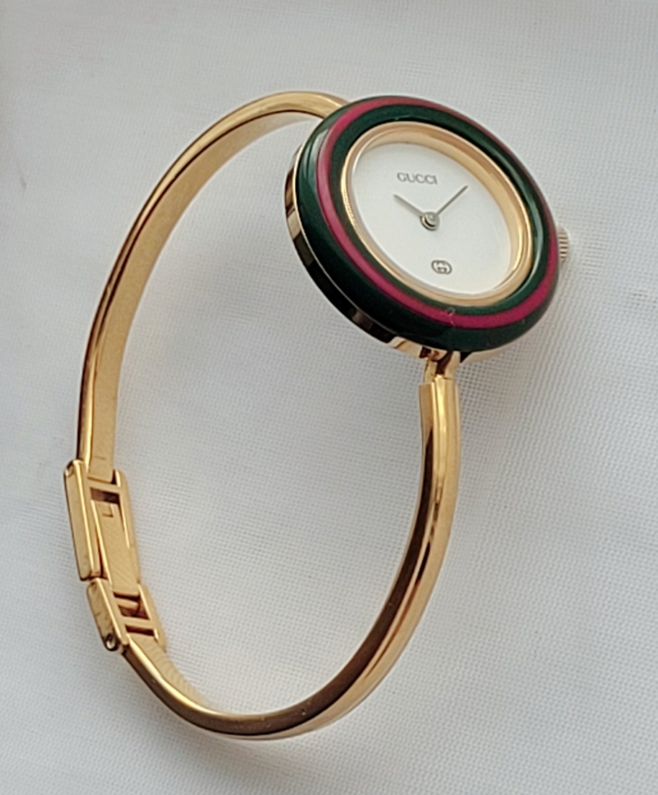 Gucci 1100-L Ladies💃Bangle Watch,Authentic,Scratch Free Crystal,Excellent,6″