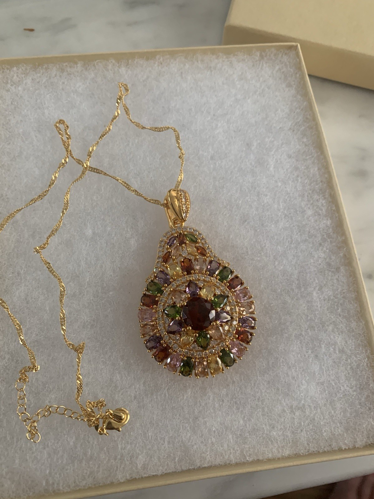Retro Bohemian Synthetic Synthetic Zirconia Pendant 20 Inch