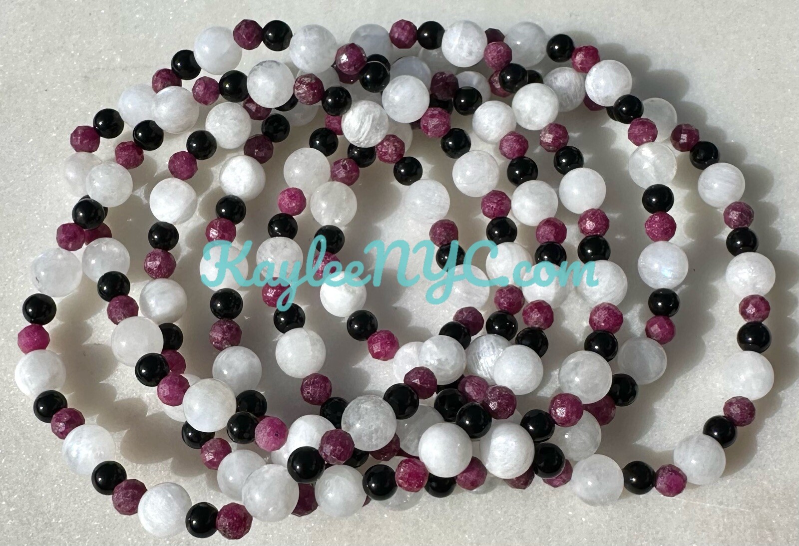 Wholesale Lot 6 Pcs Natural Crystal Cancer Zodiac Stretch Bracelet Healing