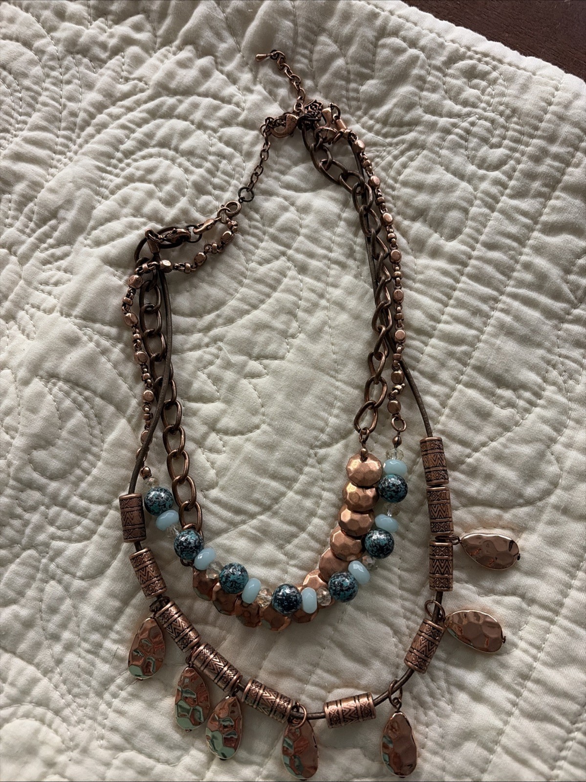 Premier Designs Prestley Necklace multi strand Necklaces Copper Fall Jewelry