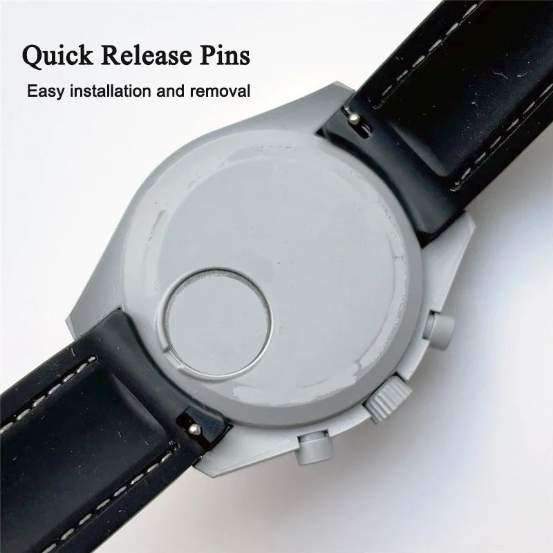 20mm Quick Release Weave Silicone Rubber Strap Curved End Band Tool For Watch