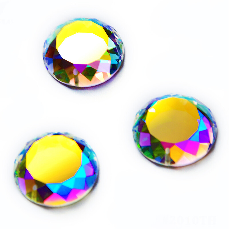 Wholesale 2010TH AB Strass Flat Back Sew On Stones Crystal Glass Rhinestone